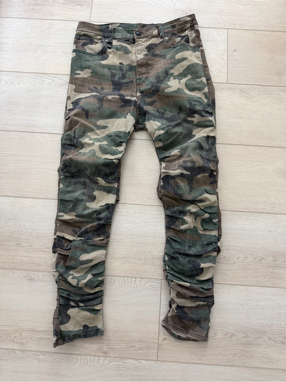 Men's R13 Camo Moto Jeans, like new size 38